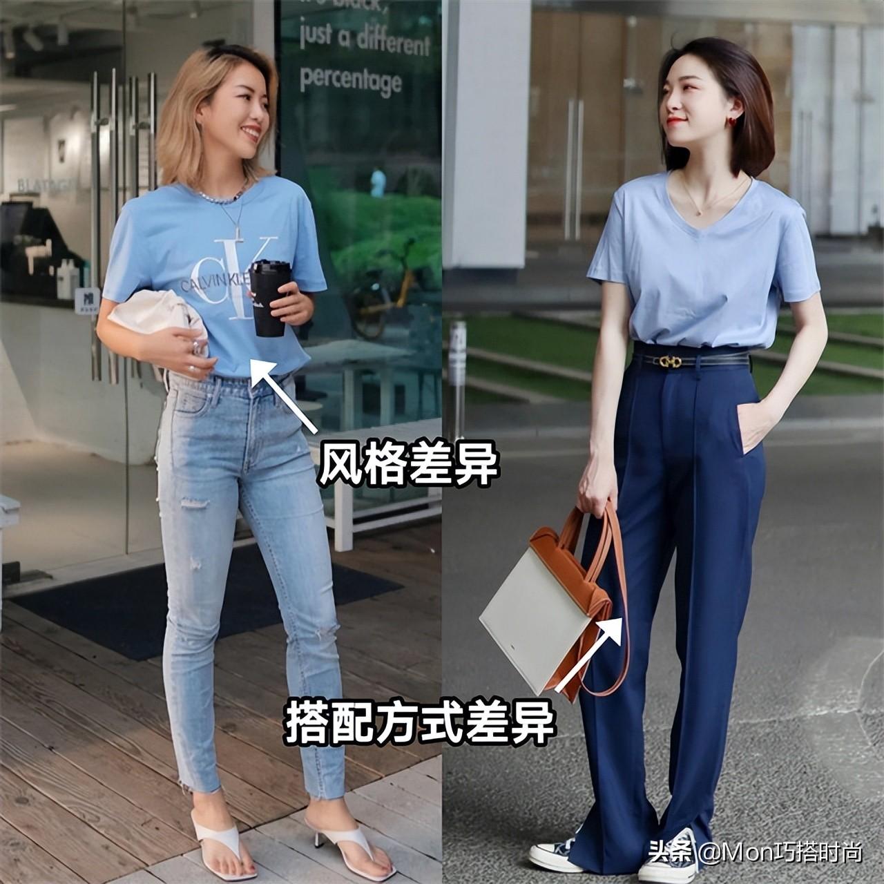 时尚t恤配裤子_t恤配裤子陈列图片_t恤配裤子的穿法