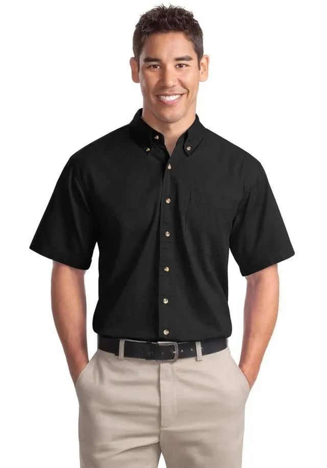 衬衫男士短袖时尚搭配_男士时尚短袖衬衫_衬衫男短袖