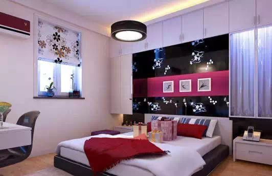 简约卧室壁纸装饰墙图片_卧室壁纸装修效果图简约时尚_简约卧室装修风格效果图片大全