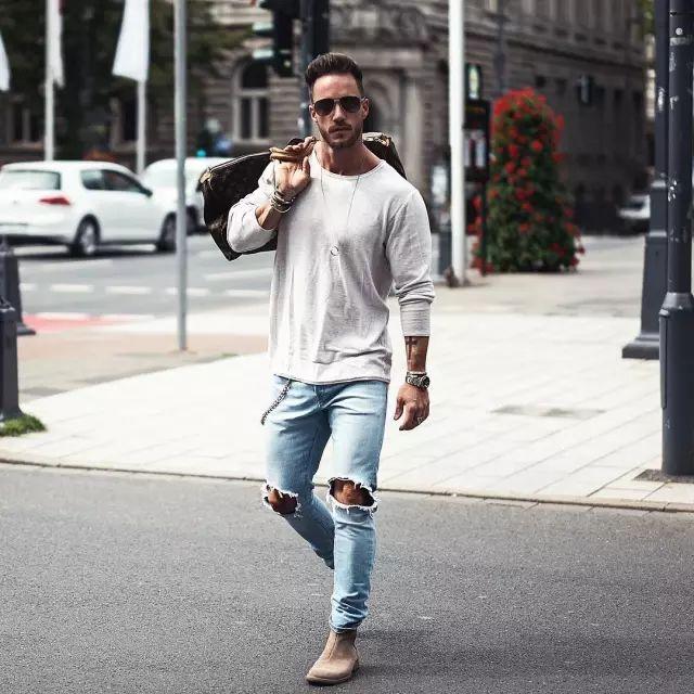 靴子的搭配穿法男_靴子男士_时尚男靴子