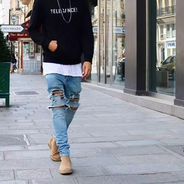 时尚男靴子_靴子男士_靴子的搭配穿法男