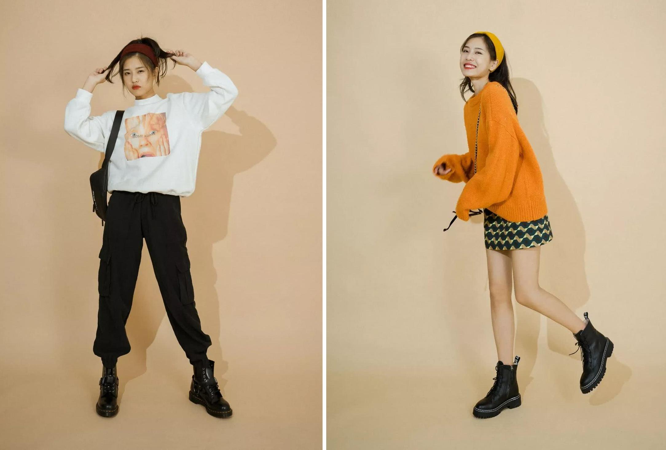 时尚马丁靴-马丁靴时尚穿搭(图12) 马丁靴时尚穿搭_马丁靴时尚还是老爹鞋时尚呢_时尚马丁靴